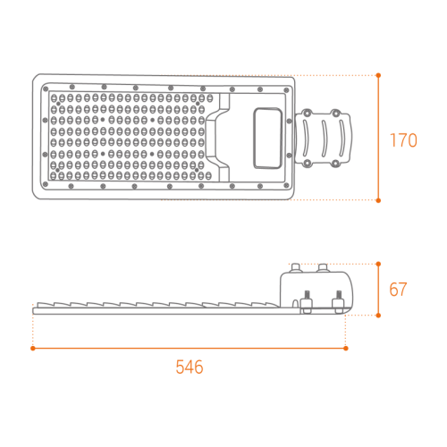 Уличный консольный светильник Wolta STL-150W/04
