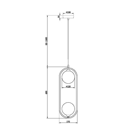 Подвесной светильник Maytoni Ring MOD013PL-02BS1
