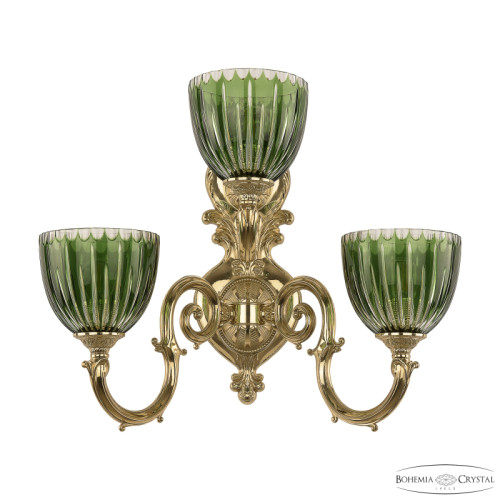 Бра Bohemia Ivele Crystal Verona 7203B16/2+1/210 G P1 U Clear-Green/H-1K