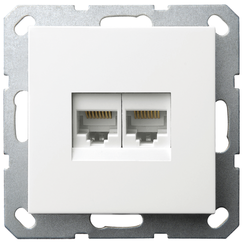 Розетка компьютерная двойная Jasmart RJ46 6 кат G6108W