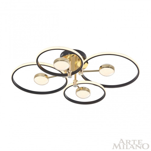 Потолочный светильник Arte Milano Ferrara 276140/4+4 BK/GD