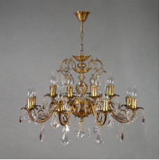Подвесная люстра Ambiente Alicante 8888/8+8 AB Leaf Crystal