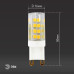 Лампа светодиодная Эра G9 5W 2700K LED JCD-5W-CER-827-G9 Б0027863