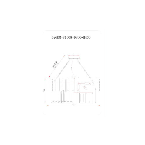 Подвесная люстра Garda Decor 62GDM-81008-800