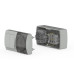 Выключатель двухклавишный + розетка с заземлением ELBI Eva 554-011500-922
