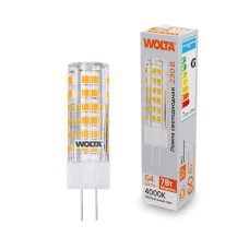Светодиодная лампа WOLTA 7Вт 4000K G4 кукуруза матовая WSTD-JC-220V7W4KG4-C