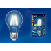 Лампа светодиодная филаментная (UL-00004868) Uniel E27 15W 3000K прозрачная LED-A70-15W/3000K/E27/CL PLS02WH
