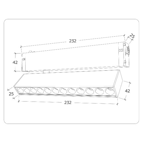 Трековый магнитный светильник Ambrella Light Magnetic 220V GL1342
