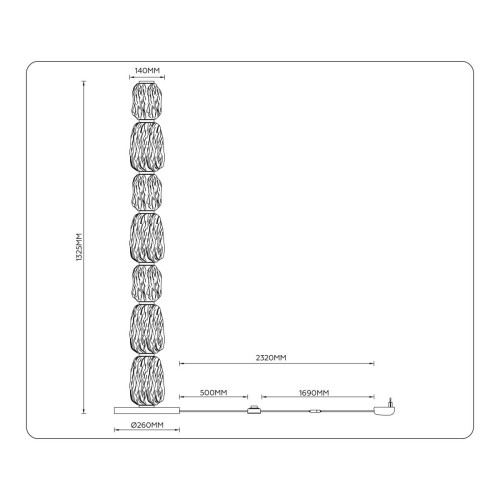 Торшер Ambrella Light High Light Crystal LH30112