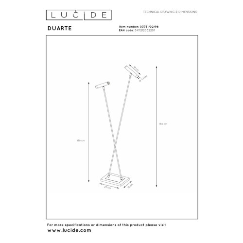 Торшер Lucide Duarte 03751/02/96
