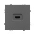 Механизм HDMI розетки Arlight SCT-NOBE-MHD1-SFPL-GR (Серый базальт) 061844
