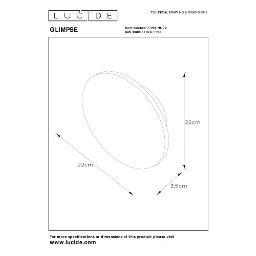 Настенный светильник Lucide Glimpse 77285/10/02