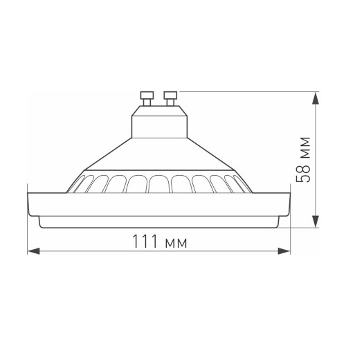 Светодиодная лампа Arlight AR111-UNIT-GU10-15W-DIM Warm3000 (WH, 120 deg, 230V) 026890