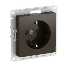 Розетка с заземлением, 16А, мех., быстрозажим. клем. Systeme Electric AtlasDesign Мокко ATN000643S