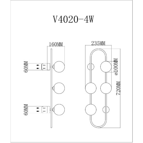 Бра Moderli Krona V4020-4W