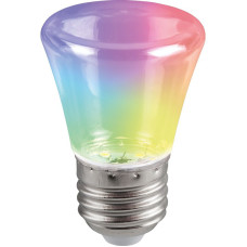 Лампа светодиодная Feron LB-372 Колокольчик прозрачный E27 1W RGB плавная смена цвета 38134