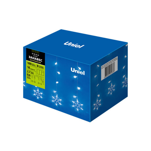 Светодиодная гирлянда (11129) Uniel занавес 220V белый ULD-E2706-100/DTA White IP20 SNOWFALL