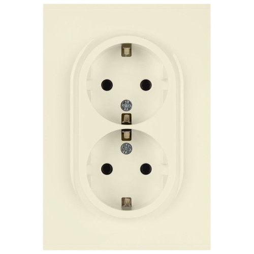 Розетка Эра Arktik 16-2104-02 двойная с заземлением 2X2P+E Schuko 16А-250В слоновая кость Б0070445