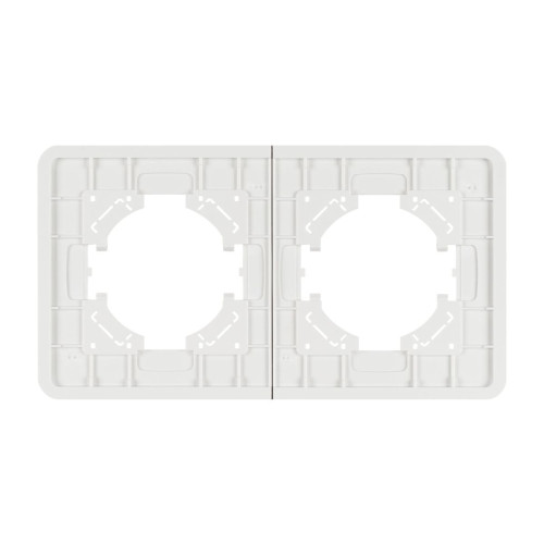 Рамка на 2 поста стеклянная Arlight FRM-OMALI-GS-2-WH 049692
