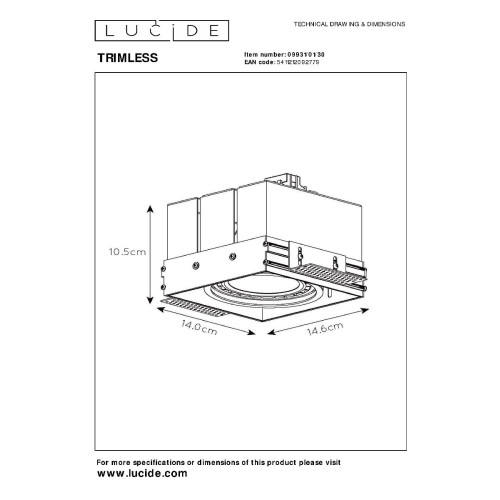 Встраиваемый светильник Lucide Trimless 09931/01/30