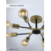 Люстра на штанге Seven Fires Evlina SF3370/8C-GD-BK
