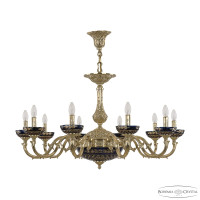 Подвесная люстра Bohemia Ivele Crystal Verona 72101P/10/300 G P Amber-Blue/H-1J