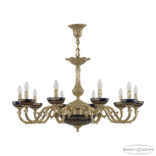 Подвесная люстра Bohemia Ivele Crystal Verona 72101P/10/300 G P Amber-Blue/H-1J