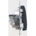 Переключатель 1-клавишный с подсветкой сх.6а, 10АХ Systeme Electric Glossa Антрацит GSL000763