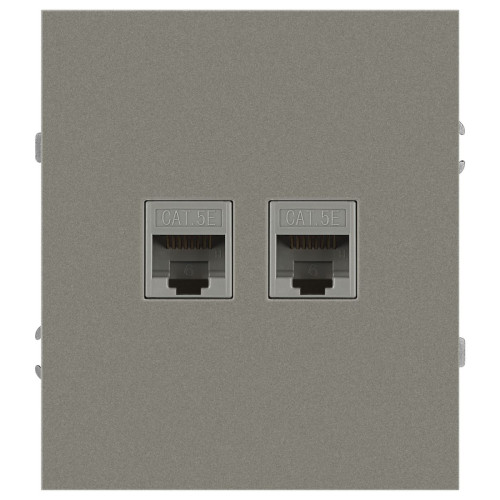 Розетка Эра Arktik 16-3108-07 информационная двойная 2XRJ45 титан Б0070490