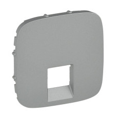 Лицевая панель Legrand Valena Allure розетки телефонной RJ-11/Ethernet RJ-45 алюминий 755417