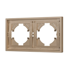 Рамка пластиковая на 2 поста Arlight FRM-TENDO-PL-2-GD 053842 Рамка пластиковая на 2 поста Arlight FRM-TENDO-PL-2-GD 053842