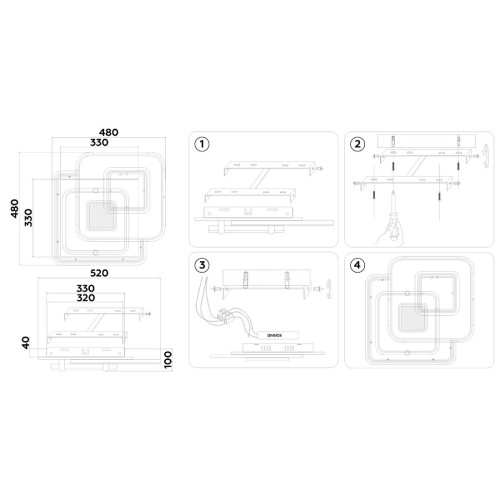 Потолочная люстра Ambrella Light Comfort LineTech FL5055