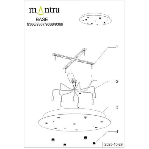 Подвесная люстра Mantra Arrecife 9369+9220 (8L)