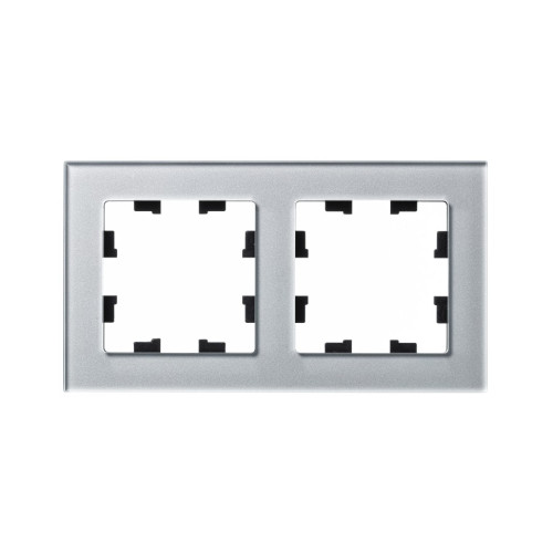 Рамка 2-ая Systeme Electric AtlasDesign Nature Стекло алюминий ATN320302