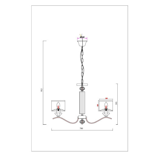 Подвесная люстра Arte Lamp Alhena A4091LM-5CC