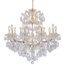 Подвесная люстра Crystal Lux Isabel SP11 Gold/Transparent