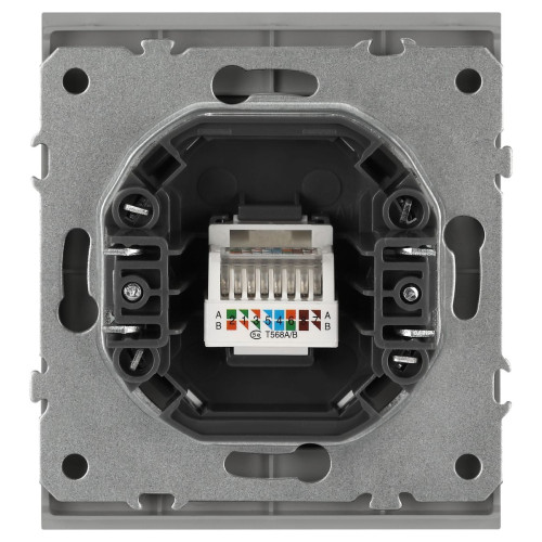 Розетка Эра Arktik 16-3107-03 информационная RJ45 алюминий Б0070476