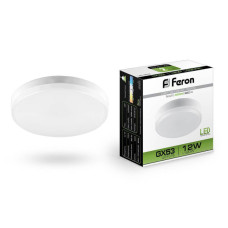 Лампа светодиодная Feron GX53 12W 4000K Таблетка Матовая LB-453 25835