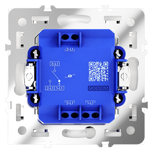 Переключатель 1-клавишный проходной с подсветкой Voltum S70 VLS010401