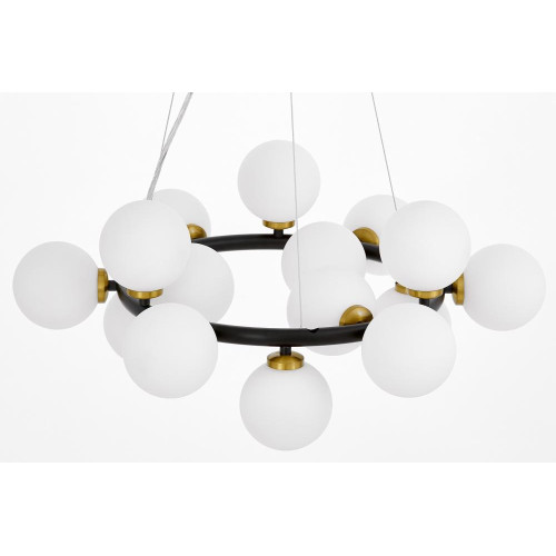 Подвесная люстра Lumina Deco Marsiada LDP 6033-15 BK+MD