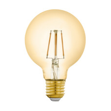 Лампа светодиодная филаментная диммируемая Eglo E27 5,5W 2200K шар янтарный 12572