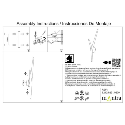 Настенный светильник Mantra Arrecife 9230