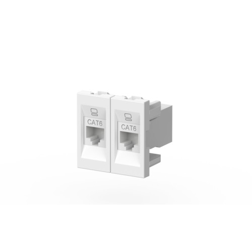 Розетка компьютерная двухместная (Cat 6) ELBI Moda Vox 611-040232-248