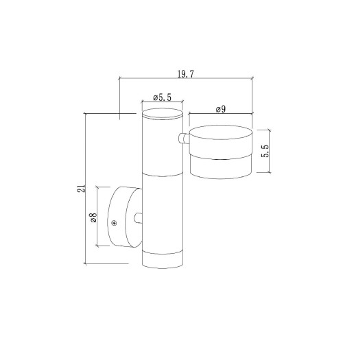 Уличный настенный светильник Arte Lamp Budapest A2362AL-2BK