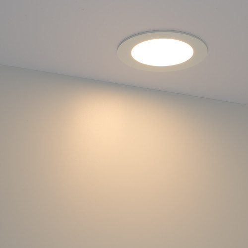 Встраиваемый светильник Arlight MS-EDGE-R120-6W Warm3000 (WH, 115 deg, 230V) (IP44 Металл) 049176