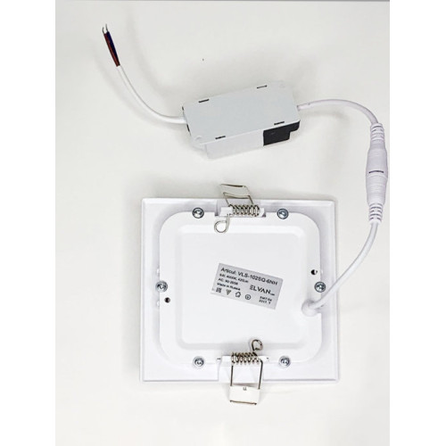 Встраиваемый светильник Elvan VLS-102SQ-6W-WW-Wh
