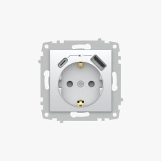 Розетка с/з зарядка (Type C+USB) ELBI Zena Vega 609-011000-334