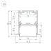 Алюминиевый профиль Arlight SL-LINIA52-3L-F-2000 ANOD BLACK 044685