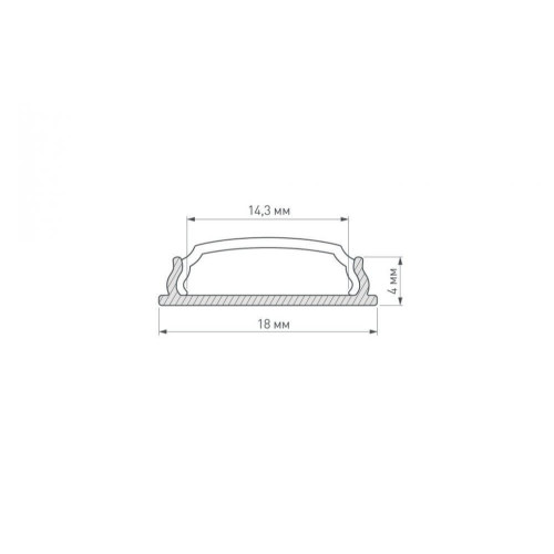 Профиль Arlight ARH-BENT-W18-2000 ANOD 023087