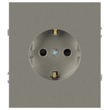 Розетка Эра Arktik 16-2102-07 с заземлением 2P+E Schuko со шторками 16А-250В титан Б0070430